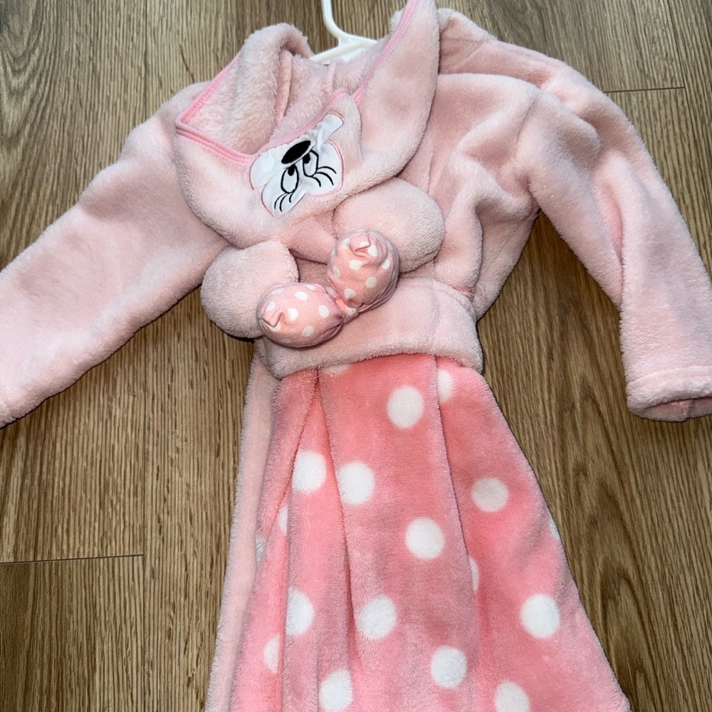 Disney Pink Minnie Mouse Kids Robe 18 months - Picture 3 of 4
